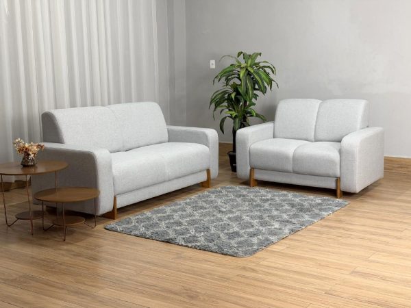 Sofá 2x3 Lugares Ref.5430 - Cinza Linho