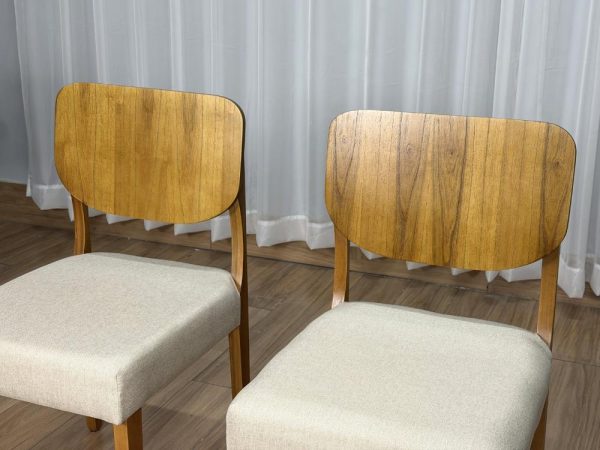 Conjunto Cadeiras Barcelona 2 unidades - Cinamomo/Bege Linho - Imagem 2