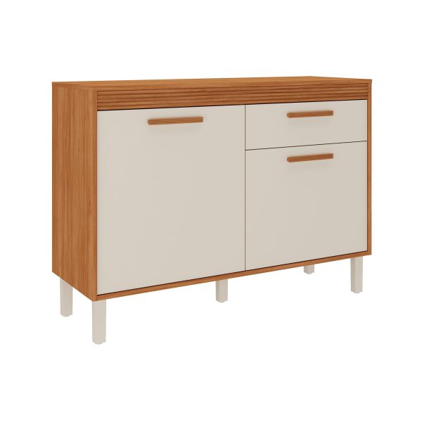 Balcão de Cozinha Canela 2 Portas 1 Gaveta 1.20m - Cinamomo/Off White