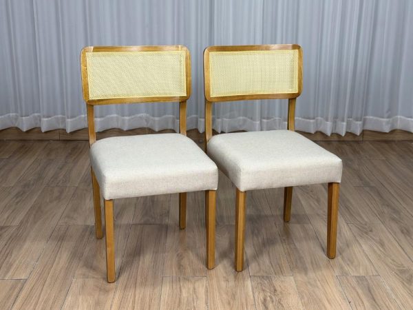 Conjunto Cadeiras Fortaleza 2 unidades - Cinamomo/Bege Linho - Imagem 9