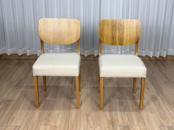 Conjunto Cadeiras Barcelona 2 unidades - Cinamomo/Bege Linho