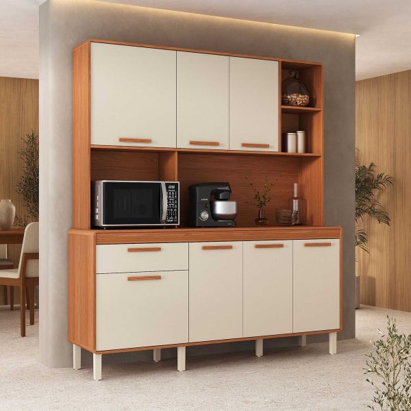Armário Kit de Cozinha Dunas 1.80m - Cinamomo/Off White