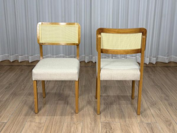 Conjunto Cadeiras Fortaleza 2 unidades - Cinamomo/Bege Linho - Imagem 7