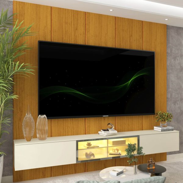 Home Suspenso Luminare Reflecta c/Led 2.20m - Naturale/Off White - Imagem 3