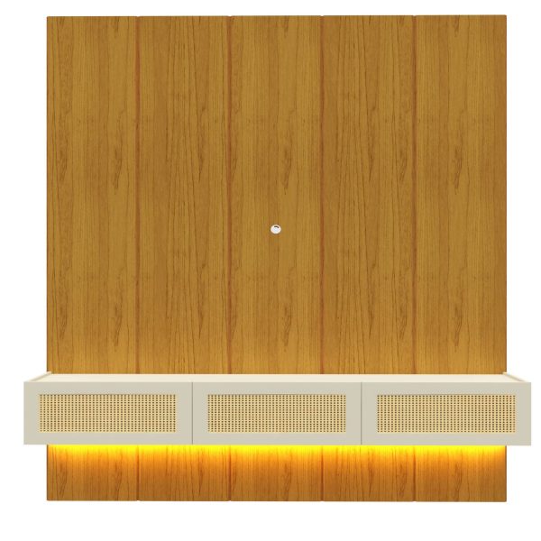Alternative view of Home Suspenso Native Rattan c/Led 2.20m - Naturale/Off White