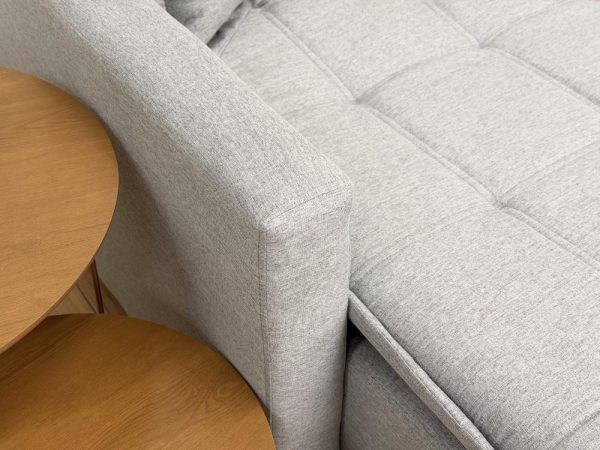 Sofá Cama Retrátil Reclinável Zoe 2.20m - Cinza Linho - Imagem 5