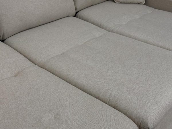 Sofá Cama Retrátil Reclinável Amaranto 2.70m 3 Módulos 80 - Bege Linho - Imagem 11