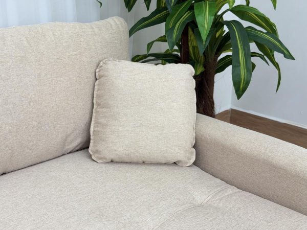 Sofá Cama Retrátil Reclinável Amaranto 2.70m 3 Módulos 80 - Bege Linho - Imagem 8