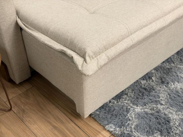 Sofá Cama Retrátil Reclinável Zoe 2.20m - Bege Linho - Imagem 6