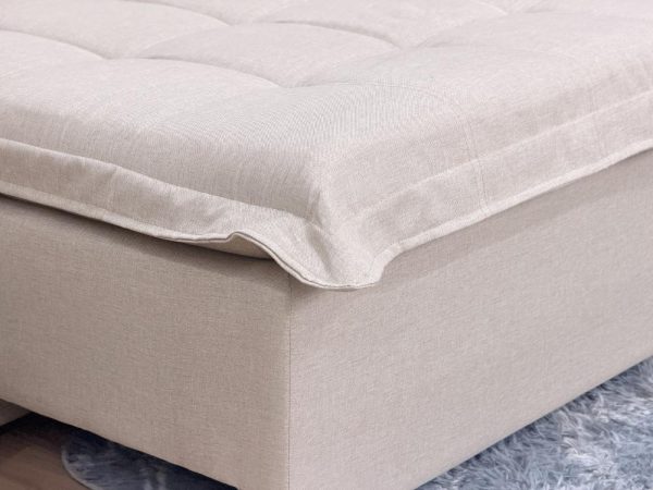 Sofá Cama Retrátil Reclinável Bolt 2.20m Mod.90 - Bege Linho - Imagem 9