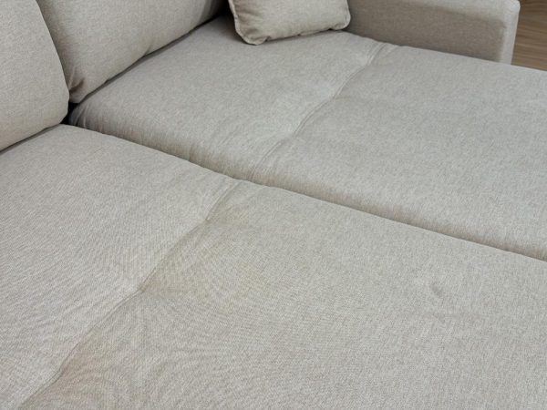 Sofá Cama Retrátil Reclinável Amaranto 2.10m Mod.90 - Bege Linho - Imagem 3