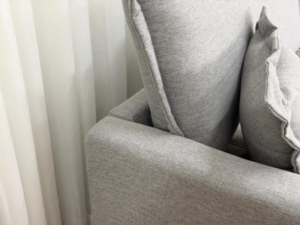 Sofá Cama Retrátil Reclinável Zoe 2.20m - Cinza Linho - Imagem 6