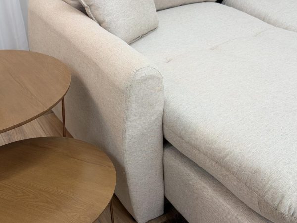 Sofá Cama Retrátil Reclinável Amaranto 2.10m Mod.90 - Bege Linho - Imagem 8