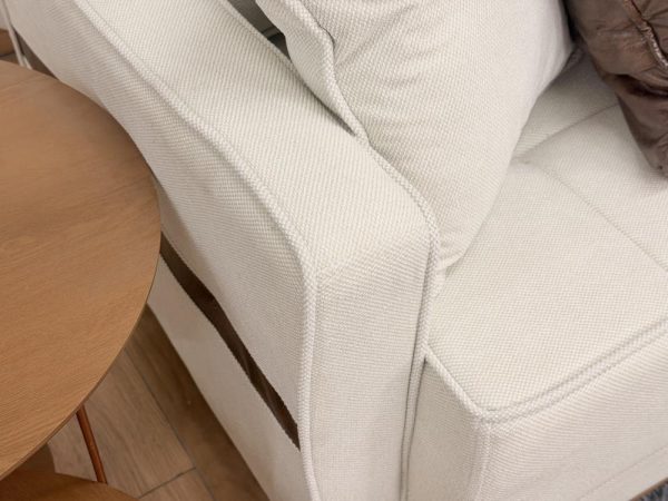 Sofa 3 Lugares Living Martins Molas Bonnel 2.00m - Bege Linho Acquablock - Imagem 5