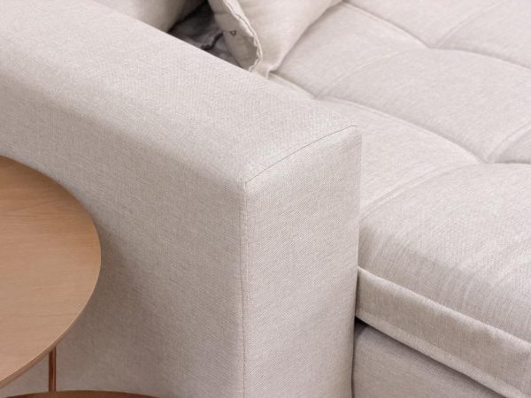 Sofá Cama Retrátil Reclinável Bolt 2.20m Mod.90 - Bege Linho - Imagem 6