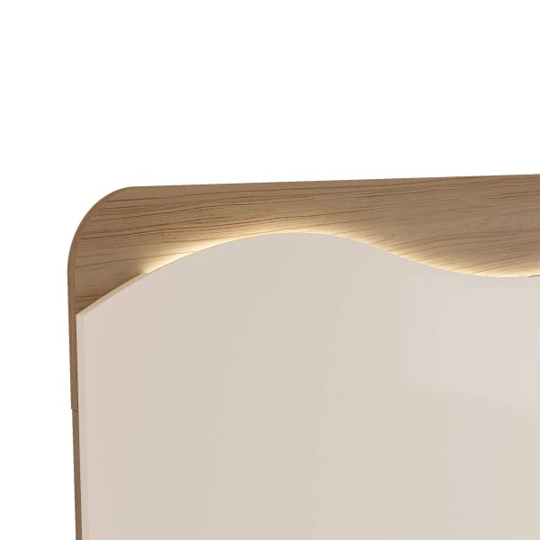Painel Lumiere c/Led + Nicho 03 Gavetas 2.00m - Off White/Carvalho - Imagem 3