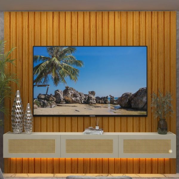 Alternative view of Home Majestade Native Ripado 2.30m 85" - Naturale/Off White