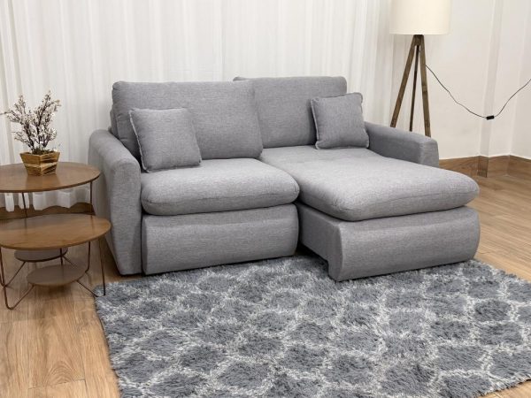 Sofá Cama Retrátil Reclinável Amaranto 1.90m Mod.80 - Cinza Linho - Imagem 4