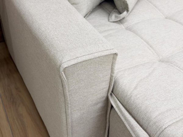 Sofá Cama Retrátil Reclinável Bolt 2.00m Mod.80 - Bege Linho - Imagem 6