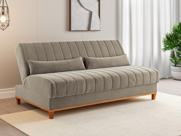 Sofá Cama Luna 1.80m - Veludo Pérola