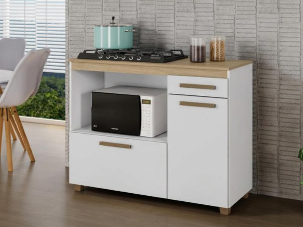Balcão Cronus Cooktop 4 Bocas - Branco
