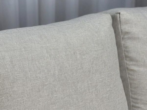 Sofa Cama Dominic 1.40m - Bege Linho/Marrom Courino - Imagem 4