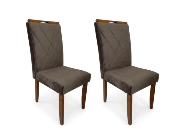 Conjunto Cadeiras Califórnia 2 unidades - Cinamomo/Marrom