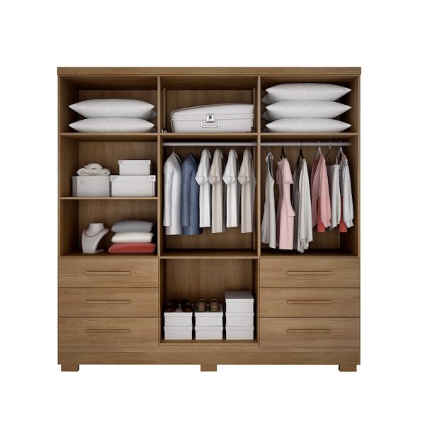 Guarda-Roupa Encant 6 Portas 6 Gavetas c/Pés 1.80m – Cumaru - Imagem 2