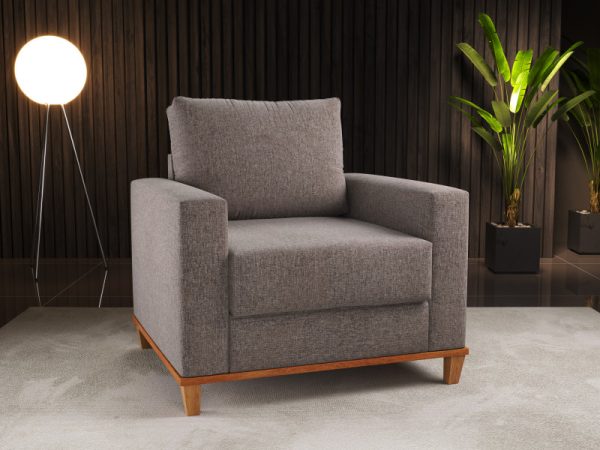Poltrona Runa Living - Linho Inox