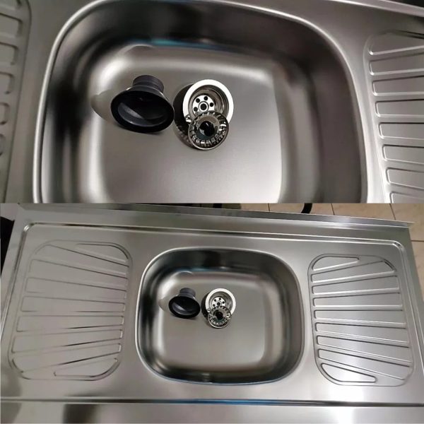 Pia de Aço Inox Com Válvula Tramontina - 1.20x0.52x0.11m - Imagem 3
