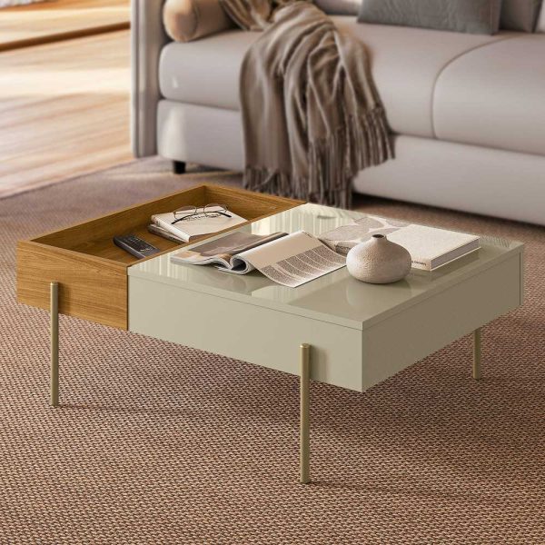Mesa de Centro Leme c/Bandeja Integrada - Cumaru/Opala