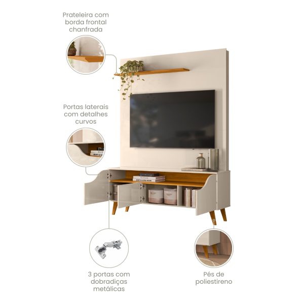 Alternative view of Home Theater Polo 1.36m 55" - Cinamomo/Off White