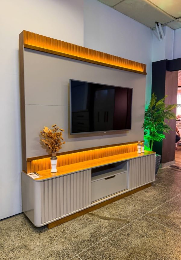 Home Atena 2,10m 85" - Off White/Cinamomo