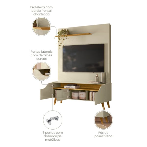 Alternative view of Home Theater Polo 1.36m 55" - Cumaru/Opala