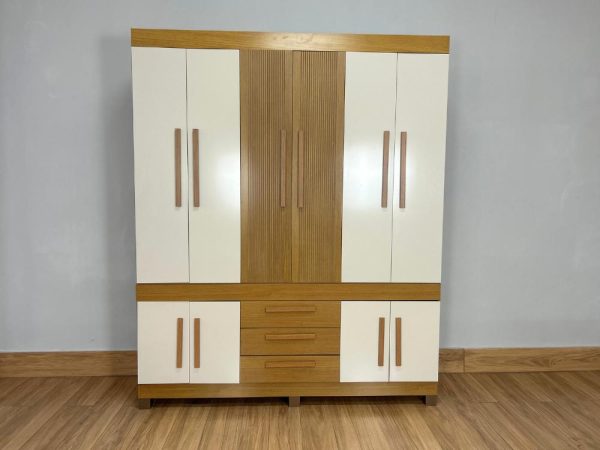 Alternative view of Guarda-Roupa Bem Te Vi 10 Portas 3 Gavetas - Cinamomo/Off White