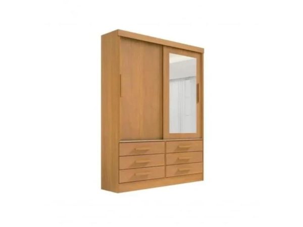 Guarda-Roupa Meridian 2 portas e 6 gavetas - Cinamomo