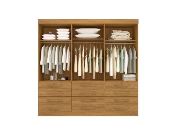 Guarda-Roupa Mônaco 6 portas e 12 gavetas - Cinamomo - Imagem 3