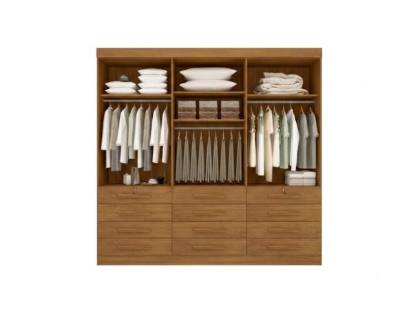 Guarda-Roupa Mônaco 6 portas e 12 gavetas - Cinamomo - Imagem 4