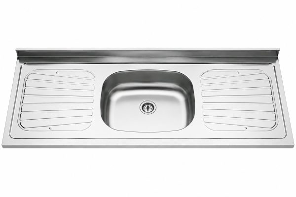 Pia de Aço Inox Com Válvula Tramontina - 1.20x0.52x0.11m