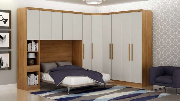 Modulado Rizon Casal/Queen 5 Peças - Cumaru/Fendi
