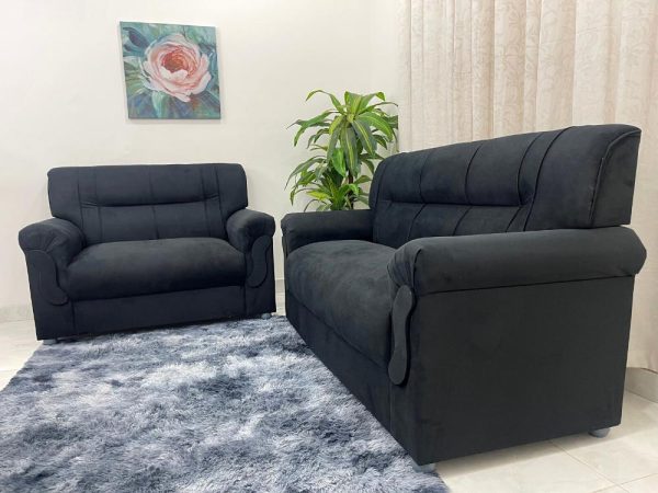 Conjunto de sofá 2 x 3 lugares REF 5014 - Preto - Imagem 2