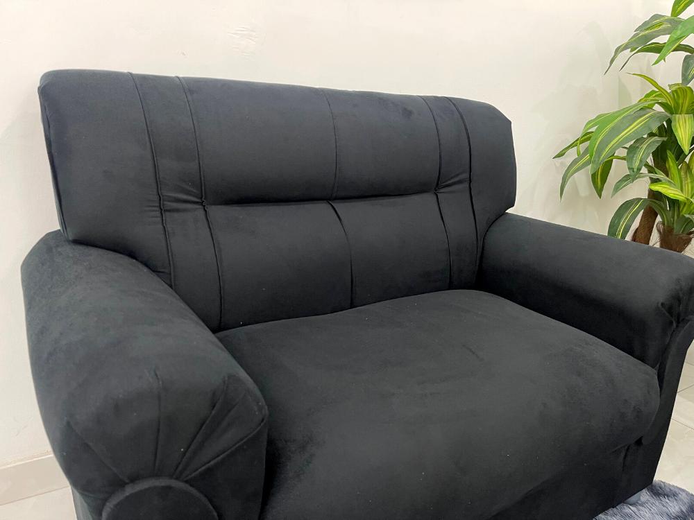 Conjunto de sofá 2 x 3 lugares REF 5014 - Preto - Imagem 3
