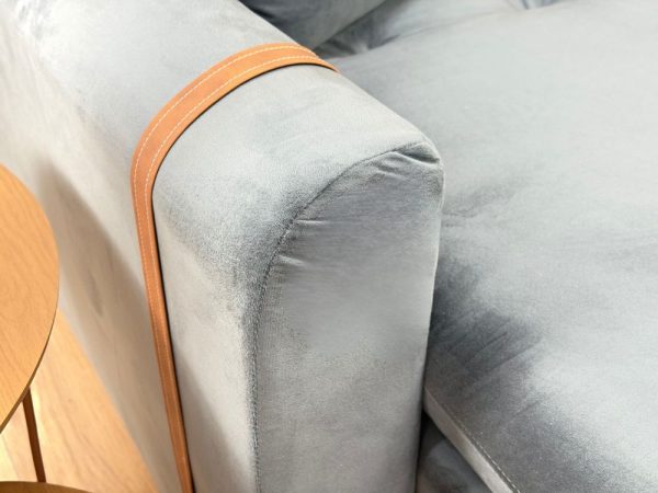 Sofá Retrátil Reclinável Canadá Caixa Zero c/ Molas Ensacadas 1.90m - Cinza Veludo - Imagem 6
