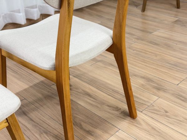 Conjunto Cadeiras Dalia 2 unidades - Mel/Bege Linho - Imagem 3