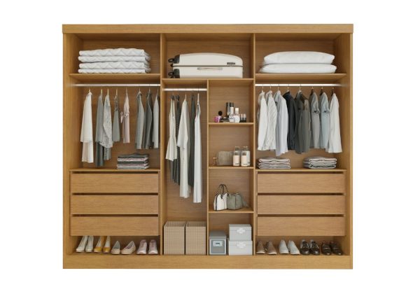 Guarda-Roupa Alvorada 6 Portas 6 Gavetas - Nature/Off White - Imagem 2