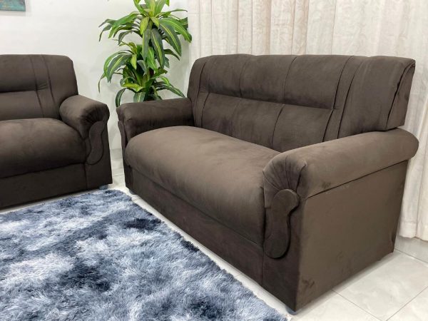 Conjunto de sofá 2 x 3 lugares REF 5014 - Marrom - Imagem 4