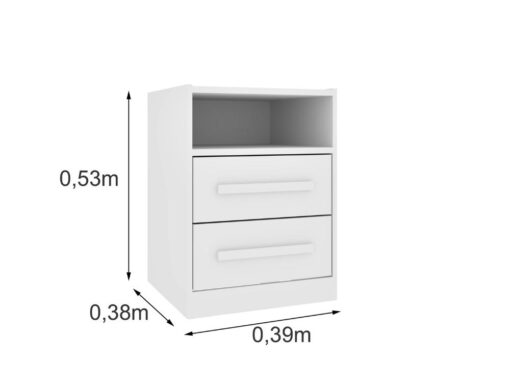 Mesa de cabeceira Barcelona - Branco - Imagem 2