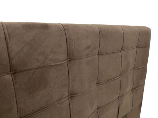 Alternative view of Cabeceira Silas Casal - Marrom Suede