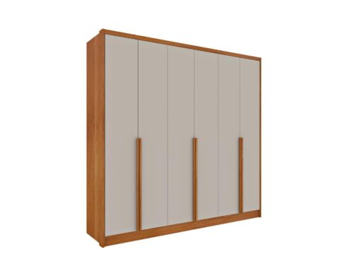 Guarda-Roupa Fortuna 6 Portas e 6 Gavetas Tcil - Cinamomo/Off White - Imagem 3