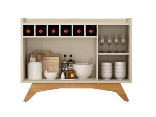 Buffet Clara 2 portas - Off White / Cinamomo - Imagem 2